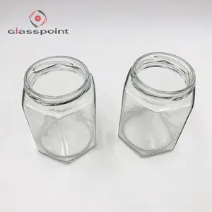 正方形ガラス蜂蜜瓶卸売空ガラス蜂蜜瓶