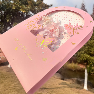 Nouvelle Arrivée : <span class=keywords><strong>Carte</strong></span> <span class=keywords><strong>Postale</strong></span> Exquise Style Enveloppe avec Motif Papillon Rêveur et Fleurs Séchées – Mini <span class=keywords><strong>Carte</strong></span> Pliante en Papier - Product Image 4