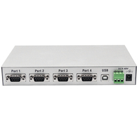 Convertidor USB RS-485 RS-422 de Alta Calidad de Fábrica, Adaptador USB-B de 4 Puertos, Aislamiento Óptico, Conector Serial DB9, Protección ESD 1