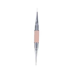 Ensemble de pinceaux professionnels double-embout pour nail art, manche métallique dégradé, poils synthétiques, pour la création de motifs sur ongles en gel - Product Image 6