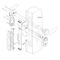 Serrure de porte de sécurité à cylindre à clé à double panneton multipoints de qualité italienne