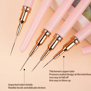 Nail Liner Brush Set UV Gel Nail Brushes Kits 5pcs <span class=keywords><strong>French</strong></span> Stripe Line Painting Dessin Fleur <span class=keywords><strong>Stylo</strong></span> <span class=keywords><strong>Manucure</strong></span> Outils - Product Image 4