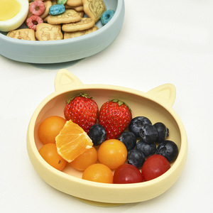 <span class=keywords><strong>Vajilla</strong></span> de Silicona Libre de BPA para Niños, Plato Mini con Tres Compartimentos para Alimentación de Bebés, <span class=keywords><strong>Vajilla</strong></span> para Niños - Product Image 3