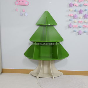 Nuevo Diseño Moderno de Gabinete de Madera de 4 Niveles con Forma de Árbol Verde para Niños - Product Image 2