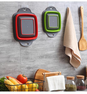 <span class=keywords><strong>Passoire</strong></span> <span class=keywords><strong>rétractable</strong></span> pliable en <span class=keywords><strong>Silicone</strong></span> pour évier, avec poignée, bols de filtre de vidange d'eau, 2 pièces - Product Image 4