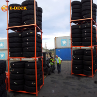 Fabricant OEM ODM, rack de stockage de pneus pliable et empilable sur mesure, robuste
