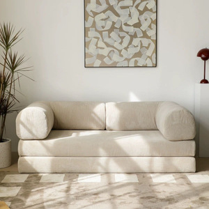 Traditional Convertible <strong>Sleeper</strong> Sofa Bed Set for <strong>Small</strong> Apartments Fabric Upholstery Extendable &amp; Portable Easy Storage - Product Image 6