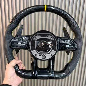 พวงมาลัยรถยนต์สปอร์ตคาร์บอนไฟเบอร์สำหรับเมอร์เซเดสเบนซ์พวงมาลัยรถยนต์ W167 C238 W213 C254 X254 E63 - Product Image 1