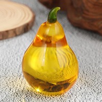 Figurines de fruits miniatures en verre soufflé à la main, style Murano, transparentes comme du cristal, ornement décoratif en verre pour la maison, cadeau