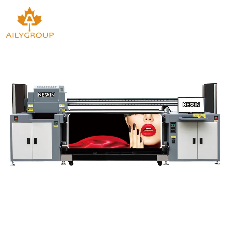 Stampante Uv ibrida Ricoh 2 di 1.8M-macchina da stampa ibrida a base piatta UV della cinghia di 9 pcs GEN5