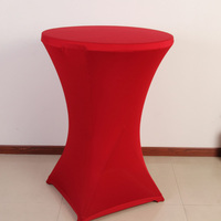 Nappe ronde extensible en spandex pour table de cocktail, idéale pour les mariages et les fêtes, style moderne