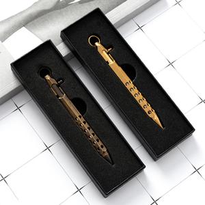 Wholesale Stock <b>Tactical</b> Brass Bolt Ball Point <b>Pen</b> With Hole Business Printed Logo Custom for Gift Office - Product Image 4