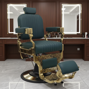 Nouveau Tabouret de Barbier Ajustable Doré pour Salon de Coiffure, Chaise Pivotante pour Coiffeur, Mobilier de Salon, Tabouret Pivotant pour Salon - Product Image 1