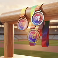 Médailles en cristal or/argent/bronze pour le volleyball universitaire, les récompenses de compétition et la reconnaissance des matchs de tennis de table communautaires