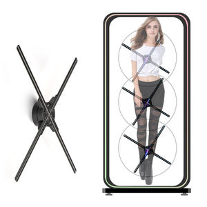 Olograma Độ phân giải cao con người 1x3 nối 65cm điều khiển đám mây Wifi Holographic hiển thị LED holograma 3D Hologram Fan - Product Image 3