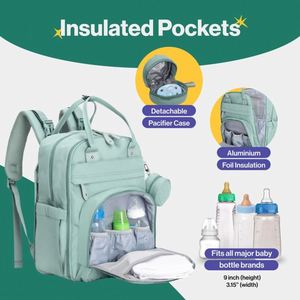 Sac à langer pour femme grande capacité, échantillon gratuit. Les sacs à langer ont de multiples utilisations pour un bébé garçon ou fille. - Product Image 4