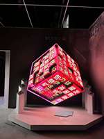 Écran LED Cube 3D Magique Haute Résolution P2.5 pour Affichage Commercial en Magasin