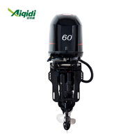 AIQIDI CE Starter elektrik, Motor tempel bensin 50HP 60HP dengan sistem pendingin air
