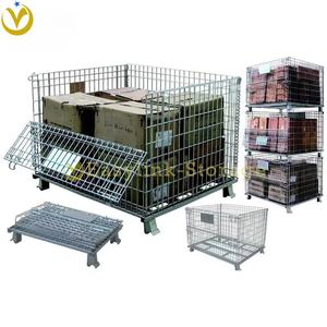 Yilian - Gabbie di Stoccaggio in Acciaio Zincato a 3 Strati, Impilabili e Pieghevoli per Magazzino - Product Image 4