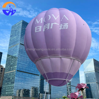 Modèle de montgolfière gonflable personnalisée violette pour la publicité extérieure, la promotion d'événements et la décoration