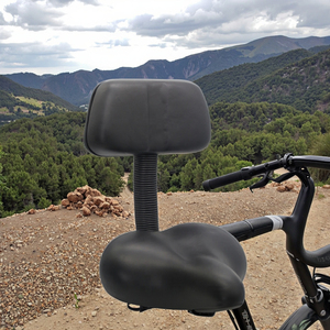 Selle de vélo électrique noire confortable avec siège en mousse PU et cuir avec siège arrière de tricycle pour vélos de route - Product Image 3