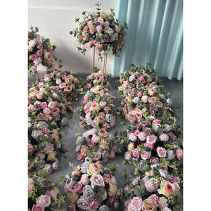 QIHAO Centre de table de mariage romantique, MIX de fleurs artificielles colorées, boules de fleurs de 50 cm de diamètre pour la décoration de table à manger - Product Image 4