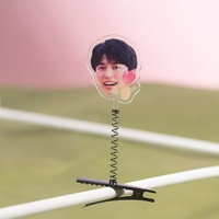 Épingles à cheveux en acrylique personnalisées pour bricolage Épingles à cheveux élastiques colorées pour les fans de Kpop Idol Accessoires imprimés UV pour les fêtes d'anniversaire