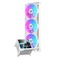 Refroidisseur liquide AIO ARGB Ruix 360 mm, bricolage, affichage vidéo LCD, affichage de films, dissipateur thermique en cuivre, refroidisseur d'eau pour processeur, radiateur pour PC