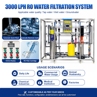 Vente directe usine – Système de filtration d'eau par osmose inverse de qualité industrielle 6000 L/H avec pompe moteur, garantie 1 an pour eau de puits foré