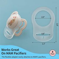 Adaptateurs de sucettes en silicone transparent de qualité alimentaire en gros avec service de découpe