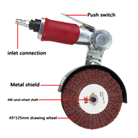 Polisseuse à air et brosse en acier inoxydable | Finition de soudure et finition satinée/miroir | Système de meulage abrasif portable