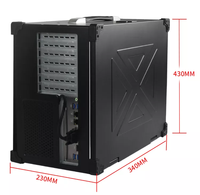 Nuevo modelo portátil industria computadora 17,3 pulgadas 1920*1080 resolución Atx Matx PC chasis de computadora con teclado