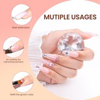 Gel Ekstensi Kuku Poly Gel Bebas Hema Private Label Soak Off, Cepat Membentuk, Fleksibilitas Tinggi, Gel Akrilik untuk Grosir