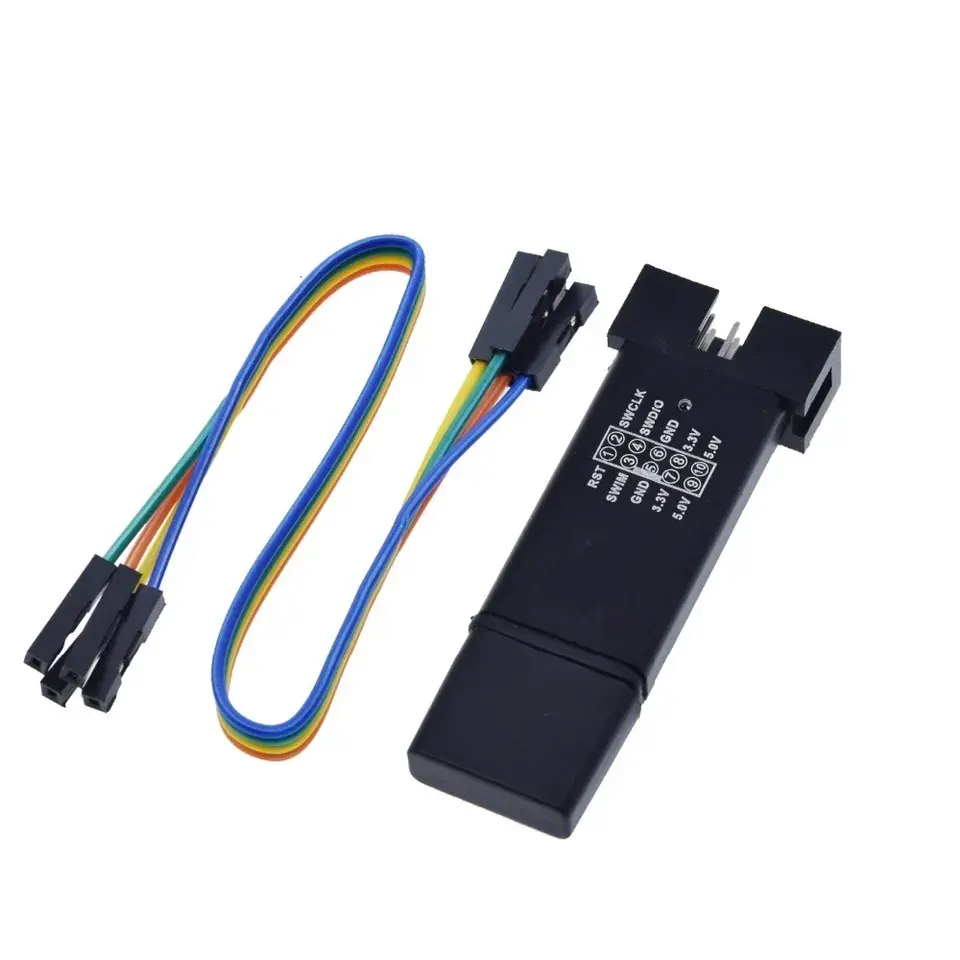 ST LINK Stlink St-link V2 Mini STM8 STM32 Simulator Download Programmer Pemrograman dengan Cover DuPont Cable ST Link V2