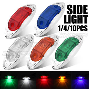 4 pièces Feux de gabarit latéraux étanches à 6 LED, feux de signalisation 24V pour voiture, camion, remorque, bateau - Product Image 1