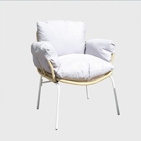 Ensemble de chaises de café en plein air en métal, trois pièces, style moderne et simple, pour le thé de l'après-midi