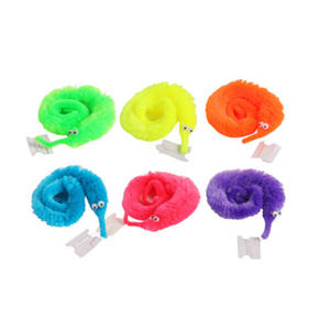 EN STOCK 12 colores Wiggly Twisty Fuzzy Worms on String Fuzzy Christmas Halloween Wizard New Strange Trick Magic Worm toy para chico - Product Image 4