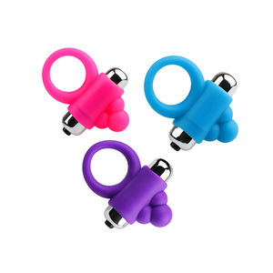 Masturbación para hombres y mujeres Anillos de silicona para pene Anillo vibrador para pene masculino Retraso de eyaculación Juguetes sexuales para hombres - Product Image 4