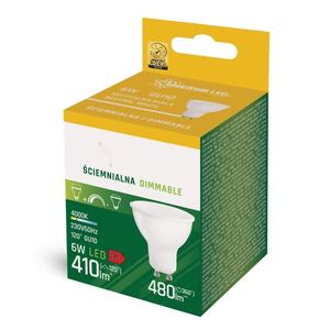 Lampe LED GU10 dimmable 6W 4000K 480lm 120°, idéale pour une éclairage efficace et personnalisable dans les espaces intérieurs. - Product Image 1