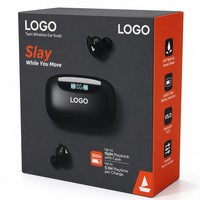 Caja de Cartón Mate Negra para Auriculares, Empaque de Alta Calidad con Logotipo Personalizado, Impresión en Fábrica de Papel Rígido