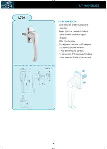 Poignée d'armoire en alliage de zinc Serrure Poignée en L de meubles de porte de haute qualité - Product Image 5