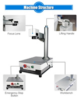 110*110Mm Portable bureau Mini Fiber Laser Lazer gravure graveur gravure marqueur Machine de marquage pour métal acier aluminium