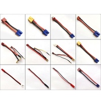 Connecteurs adaptateurs XT60 EC5 EC3 T Deans 4.0mm 3.5MM JST SM Tamiya Femelle vers Mâle 10 12 14 16Awg 10cm pour batterie Lipo RC