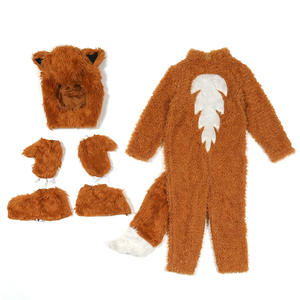 Combinaison unisexe en fausse fourrure avec poches, pantalon legging, costume de renard pour enfants, idéal pour les fêtes costumées, les films ou la télévision, ou Halloween. Stock disponible. - Product Image 2