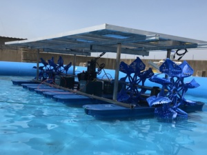 Energy Efficient Solar-Powered DC48V 45AH Battery High Productivity Paddle <b>Wheel</b> Aerator with Motor Gearbox for Fish/Shrimp Pond - Product Image 5