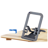 Support de téléphone en métal de style carte simple support d'alliage de bureau réglable paresseux pour la diffusion en direct universelle pour le tableau de bord de tablette