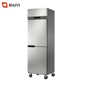 Commercial Kitchen <b>Refrigerator</b> Chiller Vertical Kitchen Freezer with Casters Two Door Kitchen Fridge for Food Storage - Product Image 1