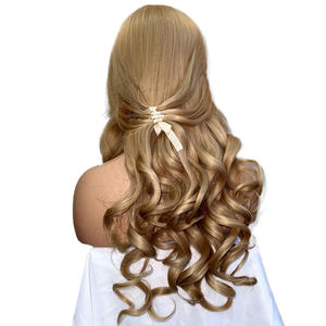 JINRUILI, venta al por mayor, pelo sintético personalizable, <span class=keywords><strong>peluca</strong></span> ondulada de cuerpo largo, <span class=keywords><strong>peluca</strong></span> <span class=keywords><strong>rubia</strong></span> ondulada Natural con <span class=keywords><strong>coleta</strong></span> para mujer - Product Image 2