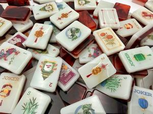 Juego de Mahjong Americano 2026, Estilo Americano, Grabado en Acrílico Rojo Fuego, Juego de Mesa de Alta Gama, Regalo - Product Image 6