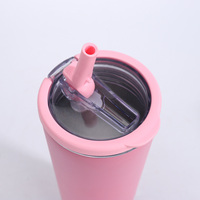 Vaso de acero inoxidable con pajita oculta, vasos de acero inoxidable sin BPA, vaso de acero inoxidable con doble pared aislante.